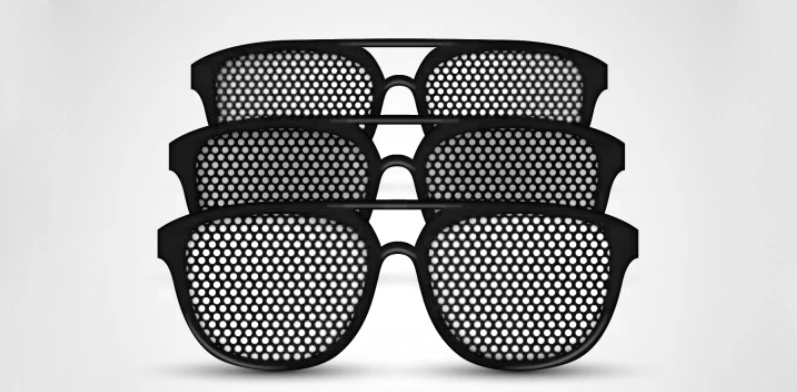 Очки с дырочками для улучшения зрения – перфорационные очки