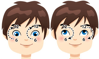 Гимнастика для глаз при близорукости в картинках для детей